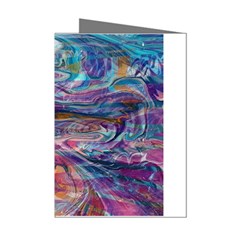 Abstarct Cobalt Waves Mini Greeting Cards (pkg Of 8) by kaleidomarblingart