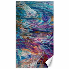 Abstarct Cobalt Waves Canvas 40  X 72  by kaleidomarblingart