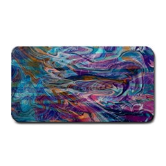 Abstarct Cobalt Waves Medium Bar Mat by kaleidomarblingart