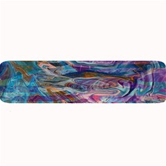 Abstarct Cobalt Waves Large Bar Mat by kaleidomarblingart