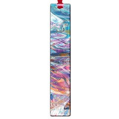 Abstarct Cobalt Waves Large Book Marks by kaleidomarblingart