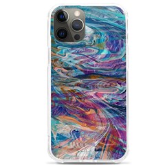 Abstarct Cobalt Waves Iphone 12 Pro Max Tpu Uv Print Case by kaleidomarblingart