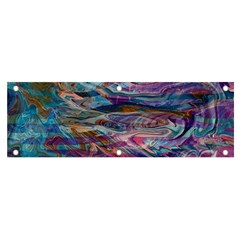 Abstarct Cobalt Waves Banner And Sign 6  X 2  by kaleidomarblingart