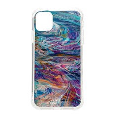 Abstarct Cobalt Waves Iphone 11 Tpu Uv Print Case by kaleidomarblingart