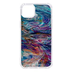 Abstarct Cobalt Waves Iphone 14 Plus Tpu Uv Print Case by kaleidomarblingart