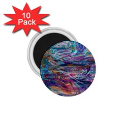 Abstarct Cobalt Waves 1 75  Magnets (10 Pack)  by kaleidomarblingart