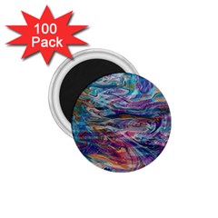 Abstarct Cobalt Waves 1 75  Magnets (100 Pack)  by kaleidomarblingart