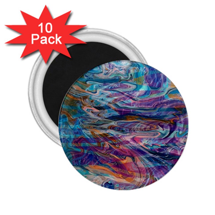 Abstarct cobalt waves 2.25  Magnets (10 pack) 