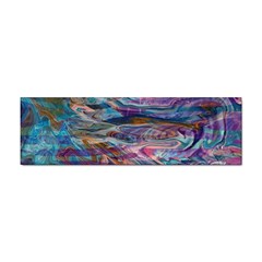 Abstarct Cobalt Waves Sticker (bumper) by kaleidomarblingart