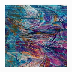 Abstarct Cobalt Waves Medium Glasses Cloth (2 Sides) by kaleidomarblingart