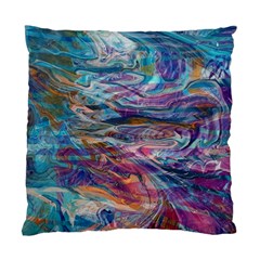 Abstarct Cobalt Waves Standard Cushion Case (one Side) by kaleidomarblingart