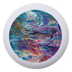 Abstarct Cobalt Waves Dento Box With Mirror by kaleidomarblingart