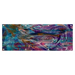 Abstarct Cobalt Waves Banner And Sign 8  X 3  by kaleidomarblingart