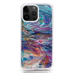 Abstarct Cobalt Waves Iphone 14 Pro Max Tpu Uv Print Case by kaleidomarblingart