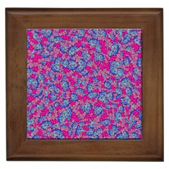 Colorful Cosutme Collage Motif Pattern Framed Tile by dflcprintsclothing