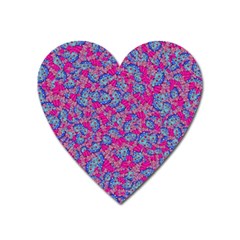 Colorful Cosutme Collage Motif Pattern Heart Magnet by dflcprintsclothing