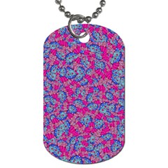 Colorful Cosutme Collage Motif Pattern Dog Tag (one Side) by dflcprintsclothing