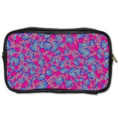 Colorful Cosutme Collage Motif Pattern Toiletries Bag (two Sides) by dflcprintsclothing