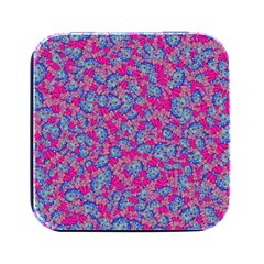 Colorful Cosutme Collage Motif Pattern Square Metal Box (black) by dflcprintsclothing