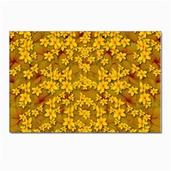 Blooming Flowers Of Lotus Paradise Postcard 4 x 6  (pkg Of 10) by pepitasart