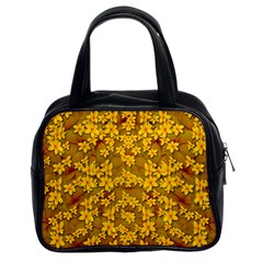 Blooming Flowers Of Lotus Paradise Classic Handbag (two Sides) by pepitasart