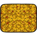 Blooming Flowers Of Lotus Paradise Fleece Blanket (Mini) 35 x27  Blanket