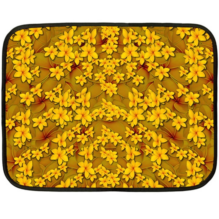 Blooming Flowers Of Lotus Paradise Fleece Blanket (Mini)