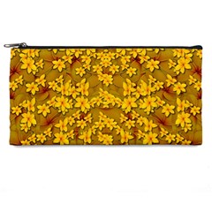 Blooming Flowers Of Lotus Paradise Pencil Case by pepitasart