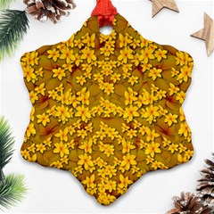 Blooming Flowers Of Lotus Paradise Ornament (snowflake)