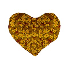 Blooming Flowers Of Lotus Paradise Standard 16  Premium Heart Shape Cushions by pepitasart