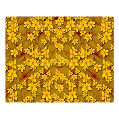 Blooming Flowers Of Lotus Paradise Two Sides Premium Plush Fleece Blanket (large) by pepitasart