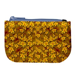 Blooming Flowers Of Lotus Paradise Large Coin Purse by pepitasart