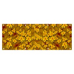 Blooming Flowers Of Lotus Paradise Banner And Sign 8  X 3 