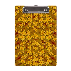 Blooming Flowers Of Lotus Paradise A5 Acrylic Clipboard by pepitasart