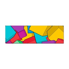 Abstract Cube Colorful  3d Square Pattern Sticker (bumper) by Cemarart