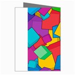 Abstract Cube Colorful  3d Square Pattern Greeting Cards (Pkg of 8) Right