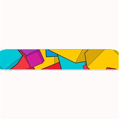 Abstract Cube Colorful  3d Square Pattern Small Bar Mat by Cemarart