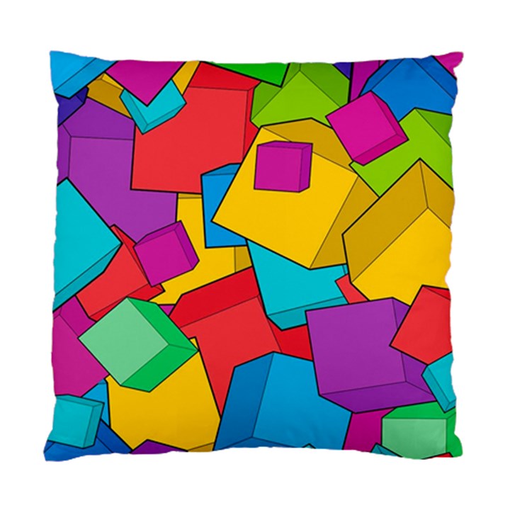 Abstract Cube Colorful  3d Square Pattern Standard Cushion Case (One Side)