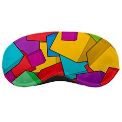 Abstract Cube Colorful  3d Square Pattern Sleep Mask by Cemarart