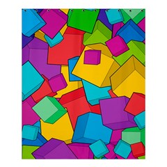 Abstract Cube Colorful  3d Square Pattern Shower Curtain 60  X 72  (medium)  by Cemarart