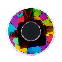 Abstract Cube Colorful  3d Square Pattern On-the-go Memory Card Reader by Cemarart