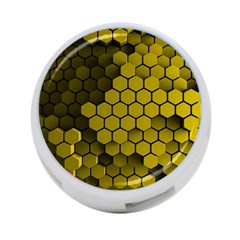 Yellow Hexagons 3d Art Honeycomb Hexagon Pattern 4-port Usb Hub (two Sides) by Cemarart