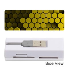 Yellow Hexagons 3d Art Honeycomb Hexagon Pattern Memory Card Reader (stick) by Cemarart