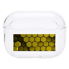 Yellow Hexagons 3d Art Honeycomb Hexagon Pattern Hard Pc Airpods Pro Case