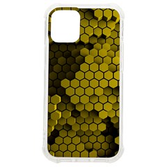 Yellow Hexagons 3d Art Honeycomb Hexagon Pattern Iphone 12 Mini Tpu Uv Print Case	 by Cemarart