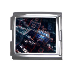 Fractal Cube 3d Art Nightmare Abstract Mega Link Italian Charm (18mm) by Cemarart