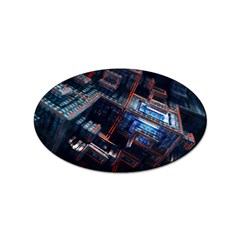 Fractal Cube 3d Art Nightmare Abstract Sticker Oval (10 Pack) by Cemarart