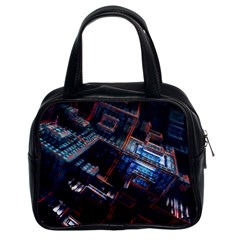 Fractal Cube 3d Art Nightmare Abstract Classic Handbag (two Sides) by Cemarart