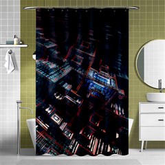 Fractal Cube 3d Art Nightmare Abstract Shower Curtain 48  X 72  (small)  by Cemarart