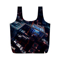 Fractal Cube 3d Art Nightmare Abstract Full Print Recycle Bag (m) by Cemarart